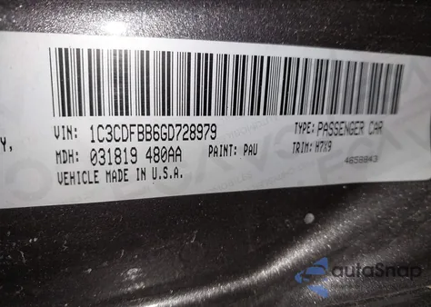 2016 Dodge Dart Sxt from USA, damaged, VIN 1C3CDFBB6GD728979